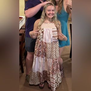 Universal threads patchwork maxi dress. Size xs.